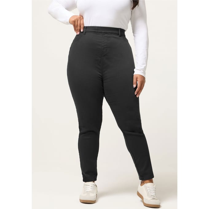 Yours Grace Jegging Met Stretch In Donkergrijs Size 42