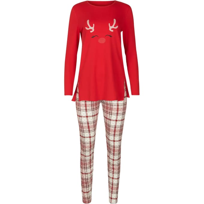 Pyjama-sets Lisca Holiday Pyjama legging tuniek lange mouwen Cheek