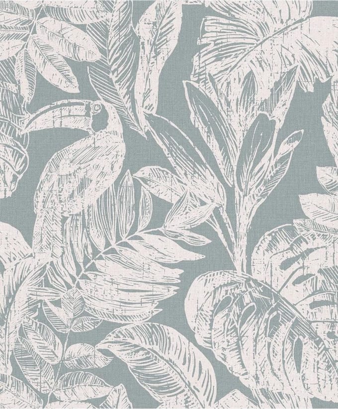 DUTCH - WALLCOVERINGS - Behang - Rebecca - grijs - en - wit