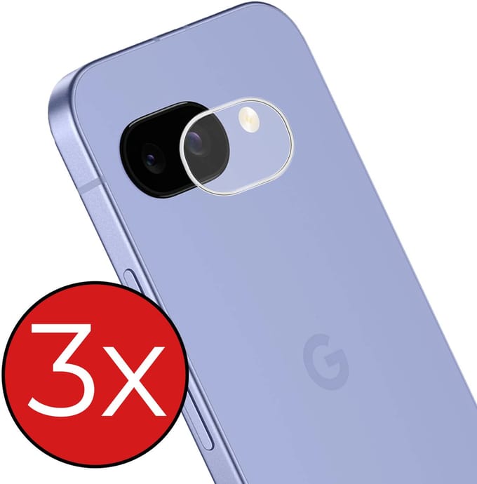 Camera Lens Protector - 3 Stuks - Geschikt voor Google Pixel 9a - Camera Screenprotector - Beschermglas - Gehard Glas - Tempered Glass - Screen Protector