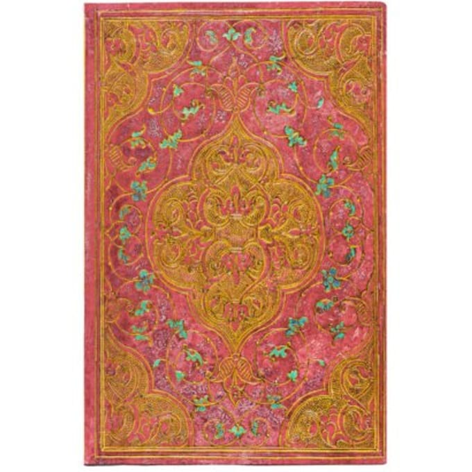 Paperblanks cahier, rose chronicles, softcover flexi, formaat midi 12 x 17,5 cm,