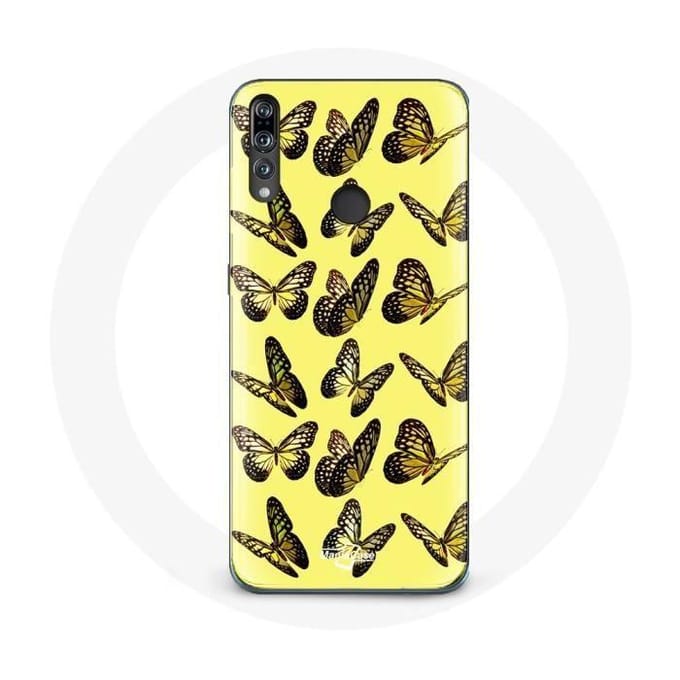 Coque pour Huawei P30 Lite - Papillons - Jaune - Souple - Protection - Mixte jaune