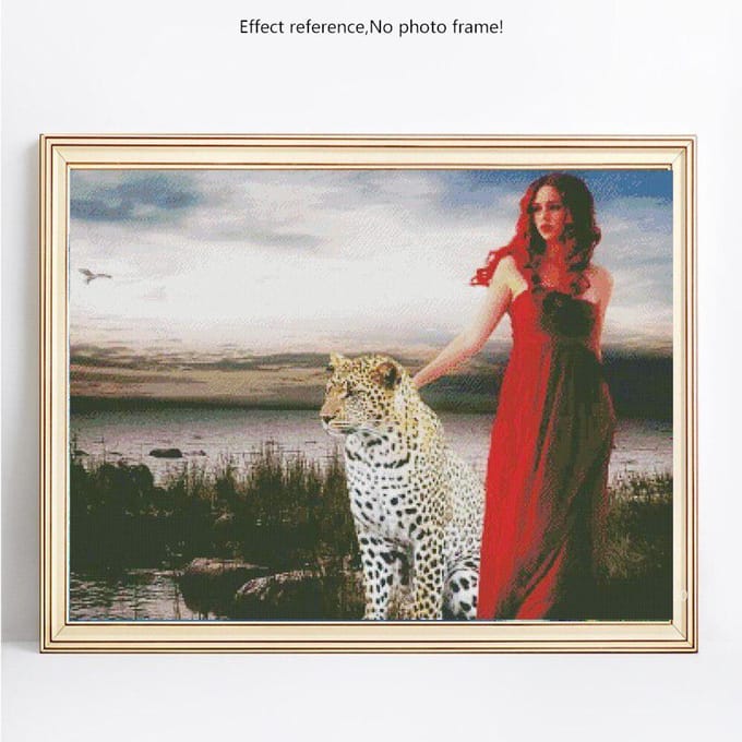 Peinture diamant 5d, perceuse complète, carré pour filles, broderie d'animaux 20X30 gray