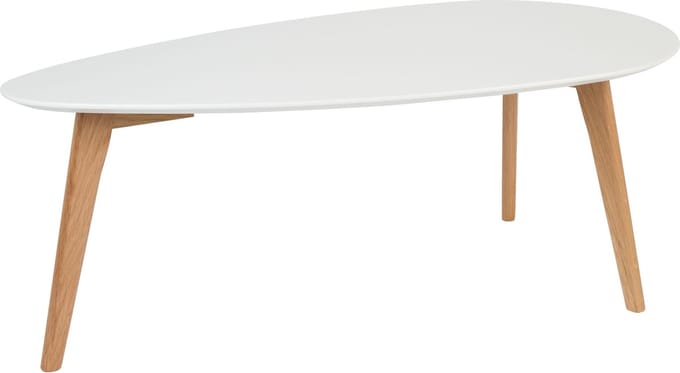 Housecraft Living Drop Bijzettafel Ovaal Hout Wit - Set van 2