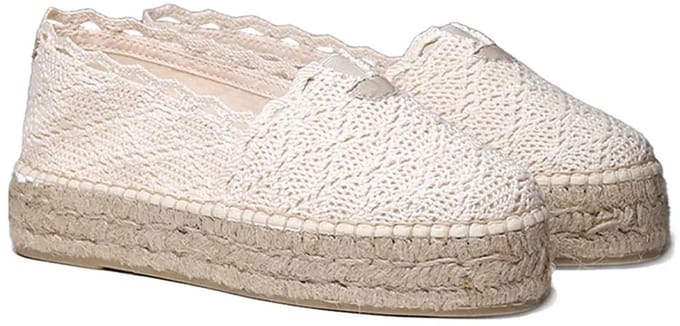 Platte gehaakte espadrilles voor dames | AITANA