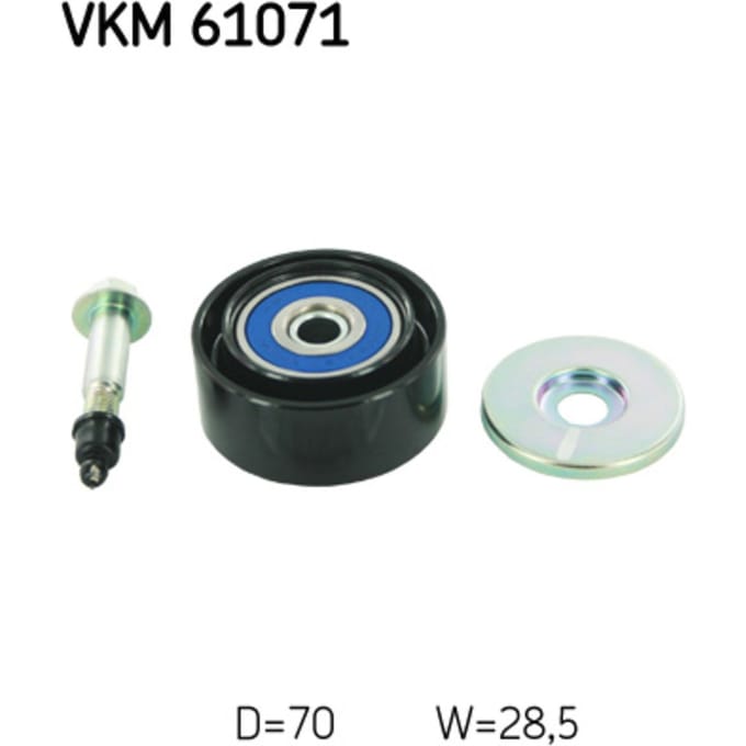 Rondsel/geleiderpoelie, V-riem SKF VKM 61071