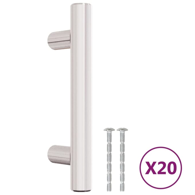 vidaXL - Handvatten - 20 - st - 64 - mm - roestvrij - staal - zilverkleurig