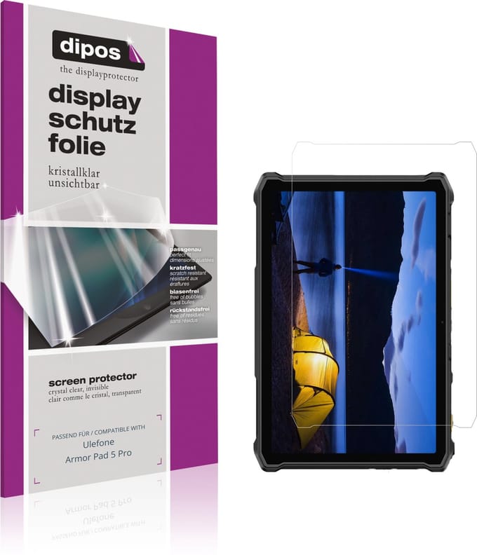 dipos – 2x Beschermfolie geschikt voor Ulefone Armor Pad 5 Pro | Krasbestendige & heldere Screenprotector Ultra-Thin