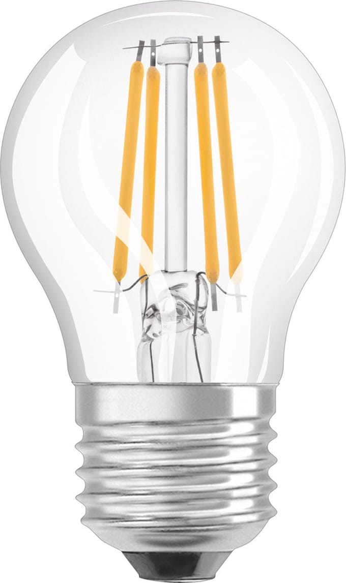 Ledvance Classic LED E27 Peer Filament Helder 3.4W 470lm - 927 Zeer Warm Wit | Beste Kleurweergave - Dimbaar - Vervangt 40W