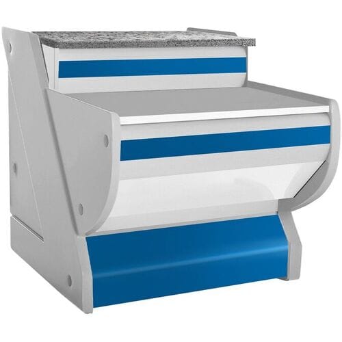 GGM Gastro Kassentisch - 800mm - Frontblende Blau