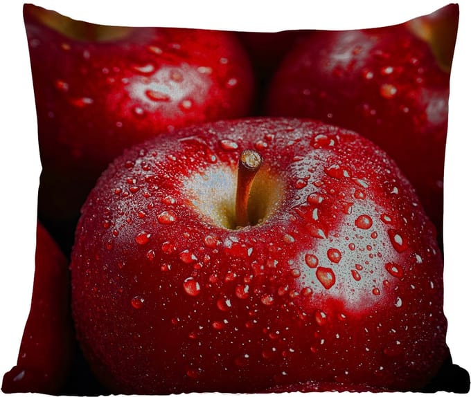 Tuinkussen - Rood - Appels - Fruit - 40x40 cm - Weerbestendig
