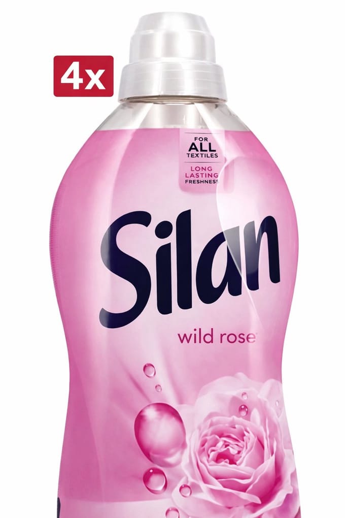 (4x) Silan Wasverzachter - 50sc1100ml - wilde roos