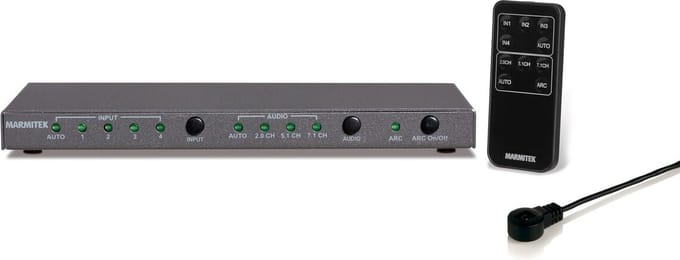 Marmitek Connect 621 UHD 2.0 HDMI Switch - HDMI schakelaar - 4K 60Hz - 4 in 1 uit - Audio extractor