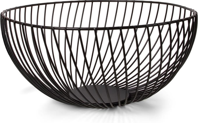 XEMM Design fruitmand - Draadmand - ∅25 x 12.5 cm - Zwart
