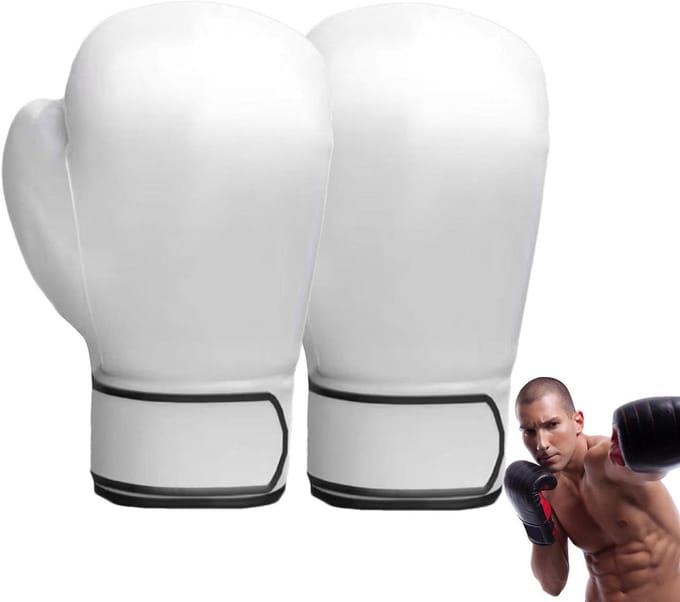 Bokshandschoenen - Kickboks handschoenen - Training bokszak - Stabiele polssteun - 284 gram - Wit
