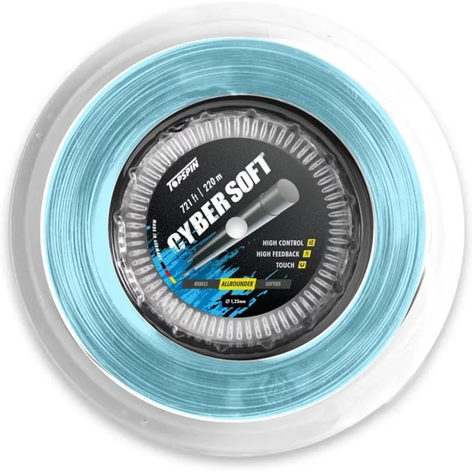 Topspin Cyber Soft Rol Snaren 220m-Lichtblauw