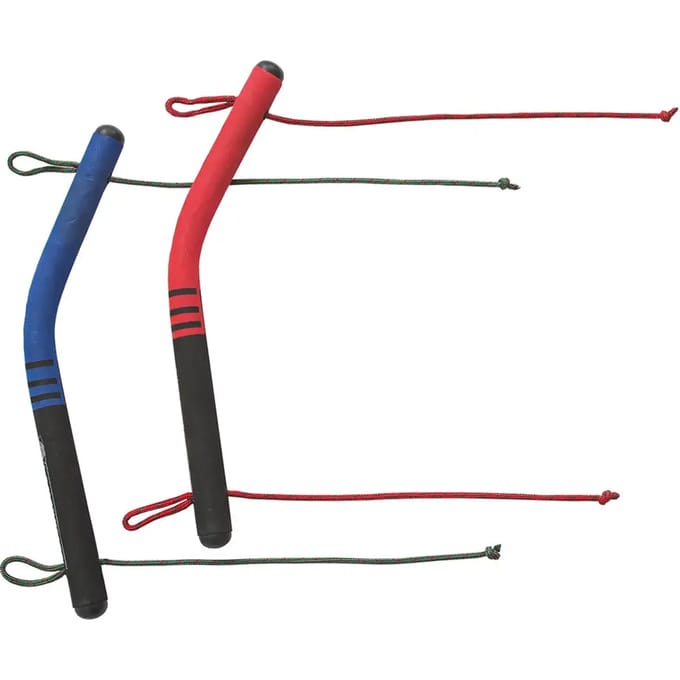 Invento Vliegerhandgrepen Xl Aluminium Rood/blauw 2-delig