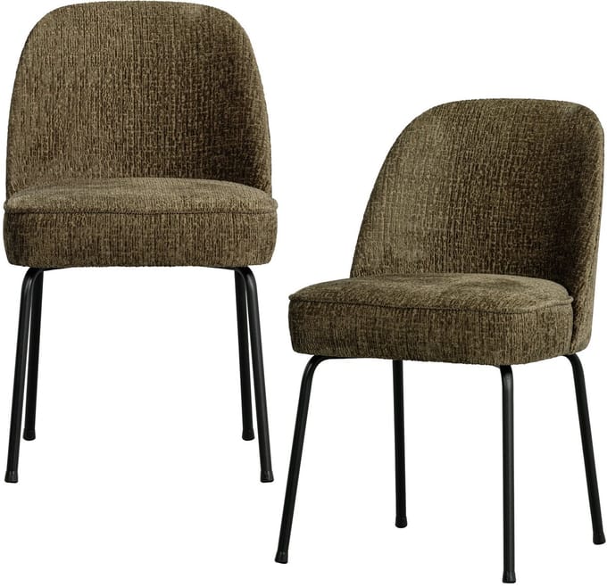 WOOOD Vogue Eetkamerstoelen - Velvet - Bonsai - Set van 2