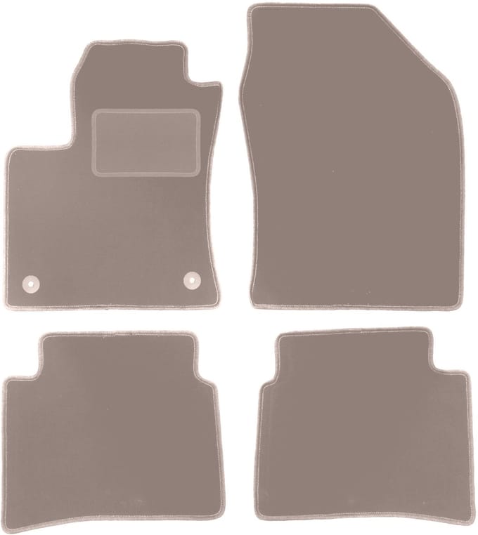 Beige velours matten voor: Toyota Prius IV hatchback (2017-)