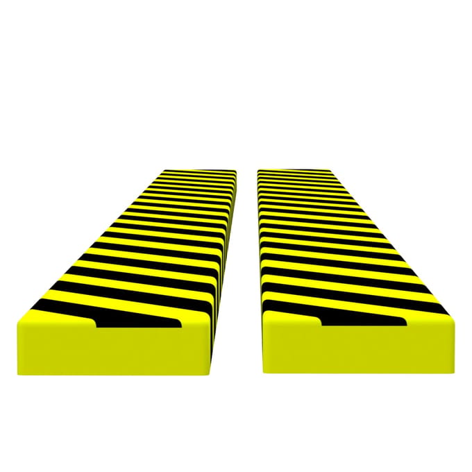 vidaXL Hoekbeschermers 2 st 6x2x101,5 cm PU geel en zwart