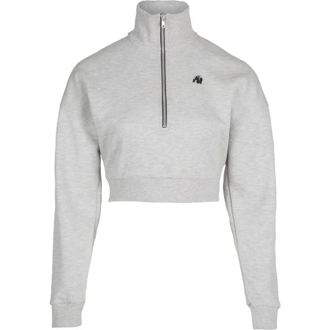 Gorilla Wear Ocala Cropped Half-Zip Sweatshirt - Grijs - S