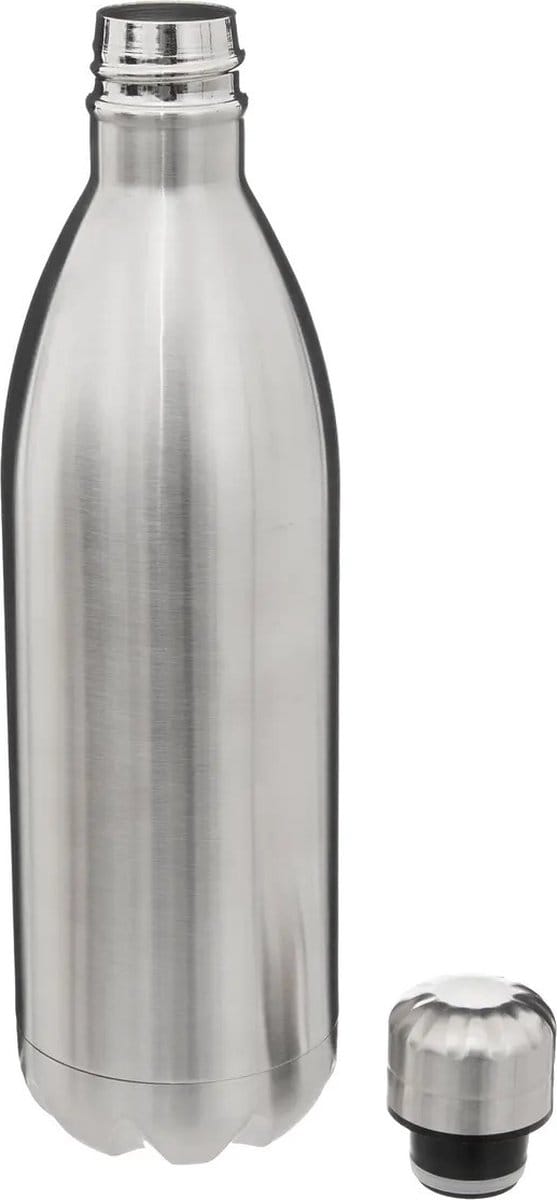 5Five Thermosfles/isoleerfles - RVS - drinkfles voor warm en koud drinken - 1 liter