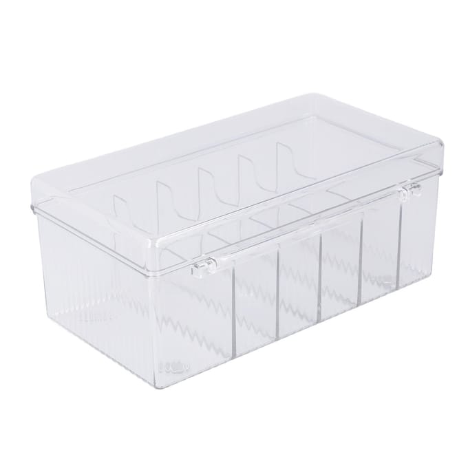 Organisateurs d'extensions de cils, rangement à 6 compartiments, couvercle anti-poussière transparent, fournitures d'extensions de cils