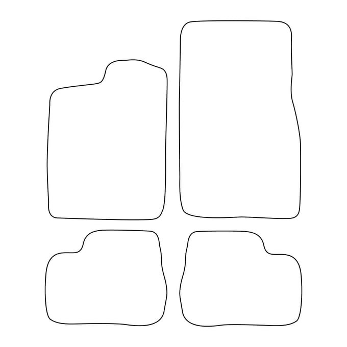 Complete set velours vloermatten passend voor Opel Vectra IA 1988-1995 - blauwe afwerking