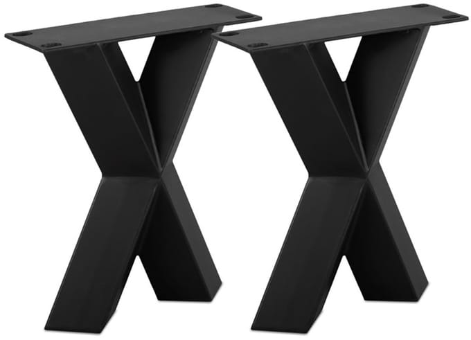 Benoa Chesterfield Iron Bench Diamond X Leg 8x8 cm Set of 2
