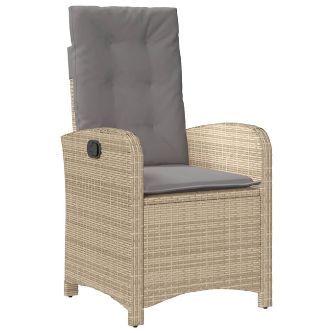 vidaXL - 9-delige - Tuinset - met - kussens - poly - rattan - gemengd - beige