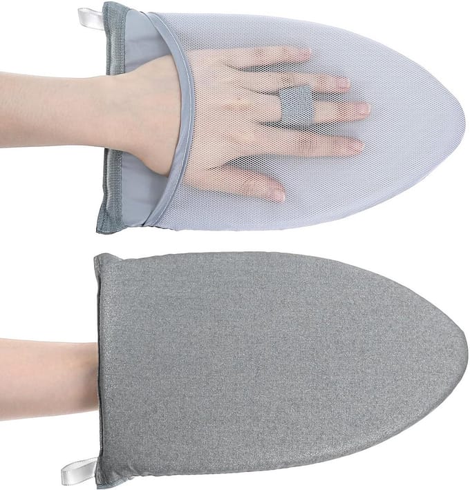 Stoomhandschoenen - Strijkmitaines - Kleding Stomen - Hittebestendig - 25 x 15.5 cm - Grijs