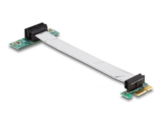 Delock Riser Card PCI Express x1 > x1 with flexible cable 13 cm left insertion