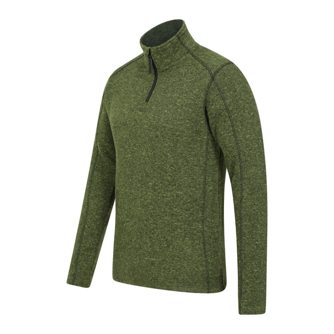 Mountain Warehouse Heren Idris II Half Zip Fleece Top (Donkergroen)