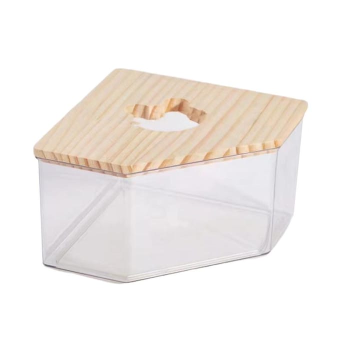 Boîte de Douche de Bain de Sable pour Hamster Transparente Salle de Douche de Bain de Sable pour Hamster pour Petits Animaux beige