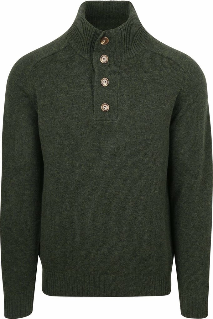 Steppin' Out Mocker Trui Lamswol Groen - Maat L - Heren
