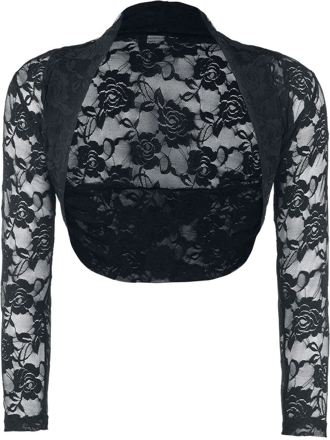 Banned Lace Dames Bolero - zwart - XL