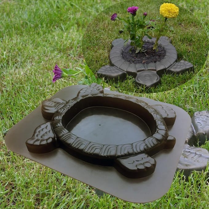 Moule en forme de tortue pour pavage en béton, chemin de jardin, paysage, décoration, ornement
