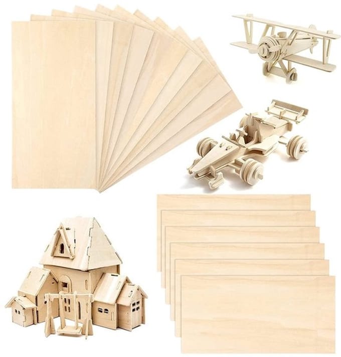 Allecto - Balsahouten Platen - Dunne Houten Bladen - Voor Modelbouw