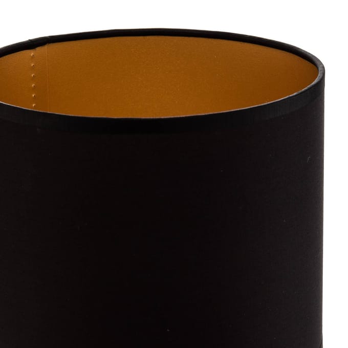 Luminex Lampenkap Soho, zwart/goud, textiel, Ø 18 cm