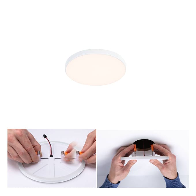 VariFit LED-inbouwpaneel Veluna Edge IP44 rond 90 mm 6W 450lm 3000K Wit dimbaar