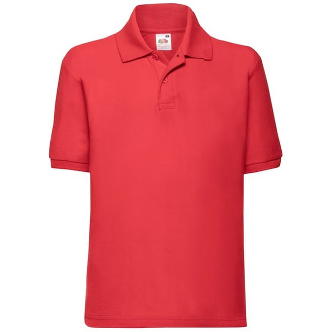 Fruit of the Loom Kinder/Kinder 65/35 Poloshirt (Rood)