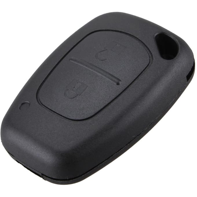 Étui de clé télécommande 2 boutons, Noir sans lame gray