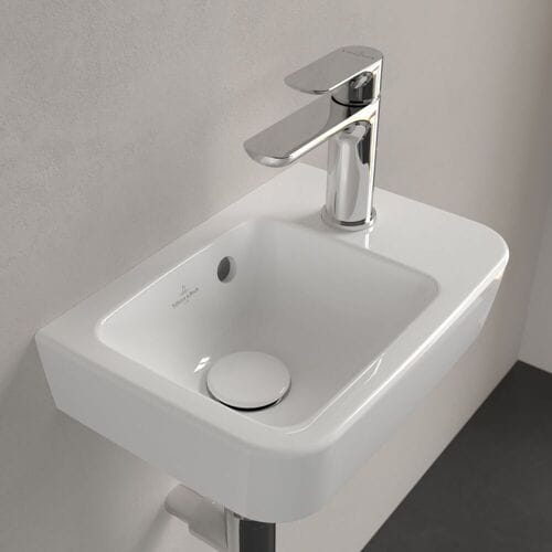 Villeroy & Boch O.novo wash hand basin compact 36 x 25 cm with overflow, basin left 43433601