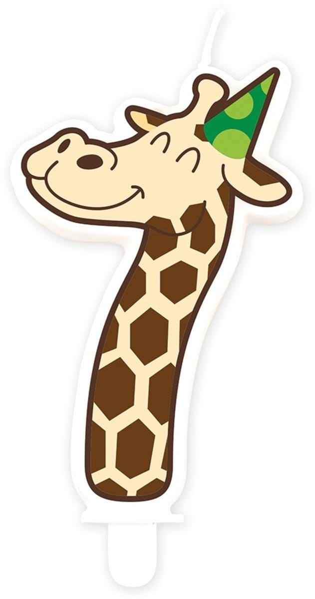 Jungle candle 7 giraffe | 4 stuks