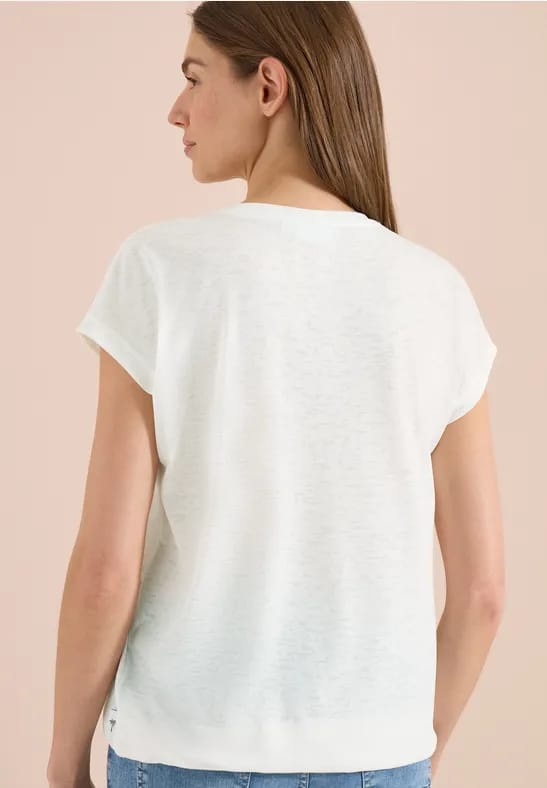 Shirt met ronde hals en frontprint