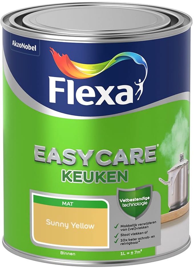 Flexa - Easycare Keuken - Sunny Yellow - Mengverf - 1 L