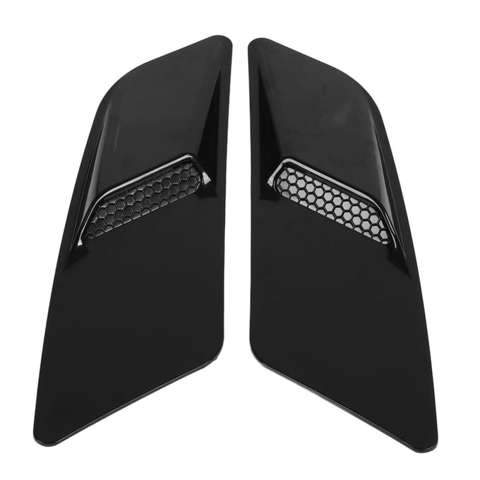2 Stuks Motorkap Luchtgat Cover Voorzijde Motorkap Decoratie Vervanging voor Ford Mustang 2015 tot 2017 black