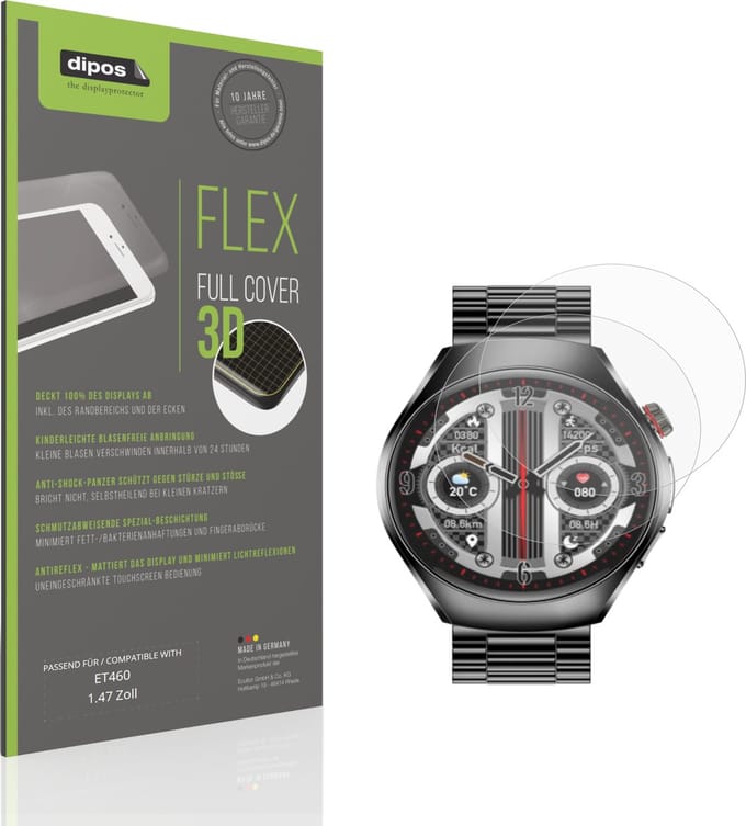 dipos FLEX – 2x Matte Screenprotector geschikt voor ET460 1.47 Zoll | Volledige Schermbescherming | Case-Friendly