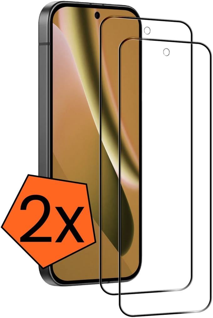 Screenprotector - 2 Stuks - Geschikt voor Google Pixel 10a - Full Cover - Gehard Glas - Beschermglas - Tempered Glass - Screen Protector