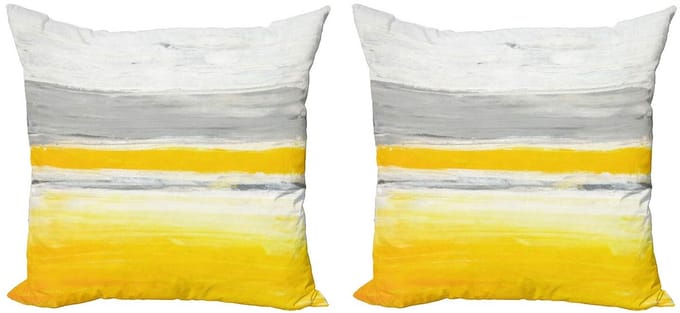 ABAKUHAUS Kussenhoezen Set 2x45x45 cm – Dubbelzijdig bedrukt – Microvezel